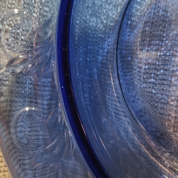 Beautiful  Large Cobalt Blue Glass Bowl - Picture 3 of 5